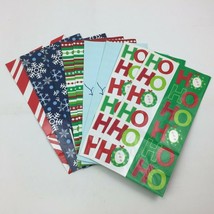 Paper Sack Bag Treat Christmas Party Favor Bags Set Of 9 Holiday Festive... - $14.99