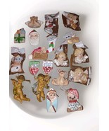 Lot 20 Vintage Handmade Christmas Ornaments 3&quot;-4&quot; - $222.06 MXN