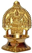 Traditional Brass Kamatchi Vilaku/Kamakshi Devi Maa Diya/Oil Lamp, Golde... - £23.35 GBP