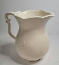 Vintage Ceramic Pitcher with 3D Rose on the Front image 6