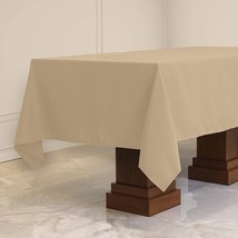 Rectangle Table Cloth 2 Pack 60 x 102 Inch Beige Tablecloth for 6 Foot Table Hea - £32.11 GBP