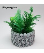 Skull Flowerpot Concrete Mold Baking Resin DIY Chocolate Candle Silicone... - $19.45