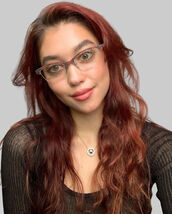 New ALAIN MIKLI A0324 51mm Red Gray Semi-Rimless Women's Eyeglasses Frame Italy  - $189.99