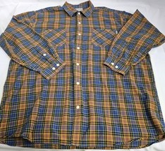 Carhartt Plaid Button-Up Shirt Cotton Long Sleeve Relaxed Multicolor Mens XXL - $13.76