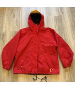Vtg Eddie Bauer L Goretex Shell Hooded Windbreaker Red Waterproof Campin... - $819.47 MXN
