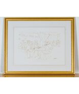 Original Untitled Felt Pen Sketch by Christian Jequel Framed Gorgeous - $21,586.63 MXN