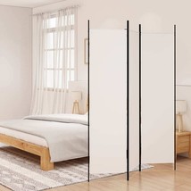  3-Panel Room Divider White 59.1&quot;x78.7&quot; Fabric - $99.49