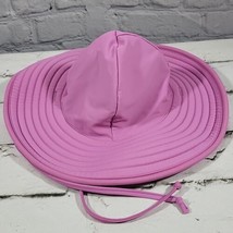 Ruffle Butts Sun Hat Girls Sz 12Mos-2T Pink Nylon Spandex Blend SPF  - $14.84