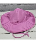 Ruffle Butts Sun Hat Girls Sz 12Mos-2T Pink Nylon Spandex Blend SPF  - $14.84