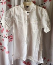 NWT GAP Boy&#39;s White Short Sleeve Dress Shirt Size XXL (14-16) - £31.96 GBP