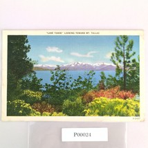 Vintage 1948 Linen Postcard Lake Tahoe Mt Tallac California Mountain Lan... - $14.92