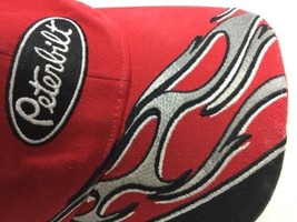 Peterbilt Hat Bright Red Sweeping Flame Adjustable - £18.58 GBP