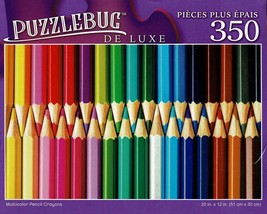 Multicolored Pencil Crayons - 350 Pieces Deluxe Jigsaw Puzzle - $11.87