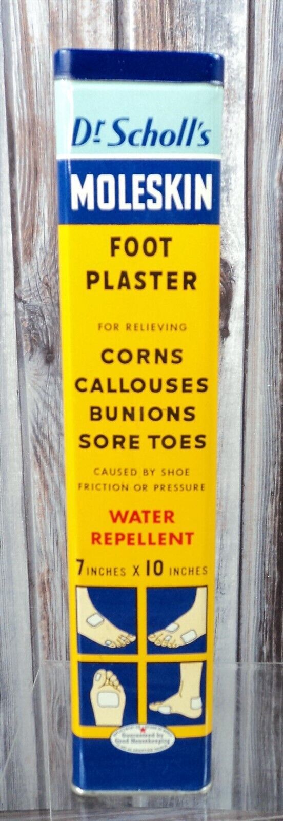 Vintage Dr Scholls Moleskin Tin w/ Foot Plaster Included - $9.74