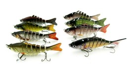 Fishing Lures Life Like Swimming Bass,Trout, AI 6 Segment Jointed Swimbait 8PACK - £21.52 GBP
