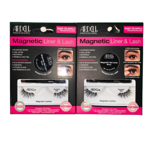 2PC Ardell Magnetic Gel EyeLiner & False Lashes, Accent 002, 1 set - $14.73