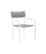 Modway Furniture Raleigh Stackable Outdoor Patio Aluminum Dining Armchai... - $386.86