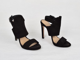 Zara Trafaluc Womens Sandals Heels Ankle Strap 36 Black - £19.55 GBP