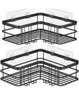 Yazoni Corner Shower Caddy, Adhesive Shelves No L-shape, Silver - $17.57 CAD