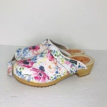 DINA Holland Clogs Shoes Wildflowers Womens Size 39 / US 8 Leather Wood ... - $44.45