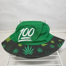 &quot;PITBULL Marijuana Leaf Green and Black Bucket Hat - 100% Cotton, Stylish - $26.18