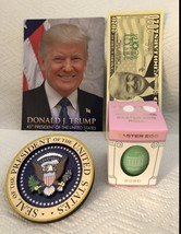 TRUMP 2020 GREEN EASTER EGG + PRESIDENT  MAGNET + MONEY + PHOTO CARD REP... - $36.00