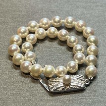 Mikimoto Estate Akoya Pearl Bracelet 7 Silver 5-5.50 mm M368 - £696.90 GBP