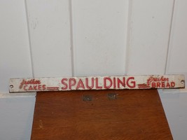 Vintage Spaulding Fresher Bread Cakes Metal Embossed Door Push - $4,613.39 MXN