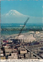 King County Domed Stadium &amp; Mt. Rainier Washington Postcard PC229 - £7.09 GBP