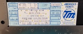 Metallica - Vintage June 2, 1992 Portland, Oregon Mint Whole Concert Ticket - £23.95 GBP