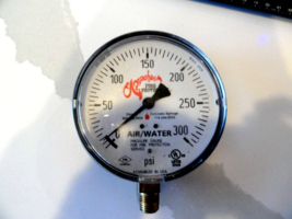 ARAPAHOE FIRE PROTECTION AIR/WATER PRESSUE GAUGE STAINLESS 4 INCHES 300 PSI - $19.79