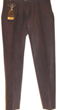 Mondo Exclusive Men&#39;s Black Shiny Striped Casual  Pants Size  W 38 L34 - £102.82 GBP