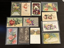 Antique Birthday Postcards From 1900s  Lot 12 Various Posted &amp; Unposted - £15.39 GBP