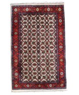 Handmade vintage Indian Mahal rug 2.5&#39; x 4.1&#39; (78cm x 125cm) 1970s - 1C918 - $395.36 CAD