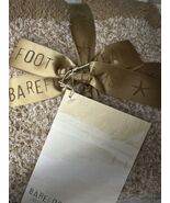 New Barefoot Dreams Heathered Stripe  Camel/Stone CozyChic  Throw 45” x ... - $81.89