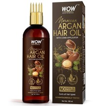 Wow Skin Science Moroccan Argan Hair Oil - With Comb Applicator 100ml - £11.13 GBP