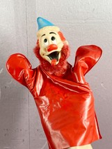 Vintage JVZ Santa Claus Clown Hand Puppet Rubber Face Red Beard Christmas - $29.69