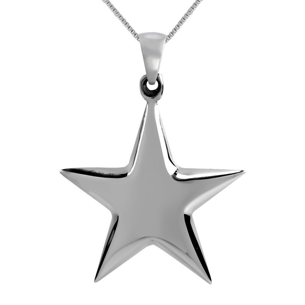 Primary image for Silver Star Pendant 925 Sterling Silver Necklace