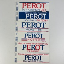 Ross Perot For President Unused Political Bumper 6 Sticker Lot RARE! - £15.57 GBP