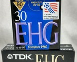 TDK &amp; JVC TC-30 EHG VHS-C 2-Pack Video Cassette Japan Extra High Grade - £11.11 GBP