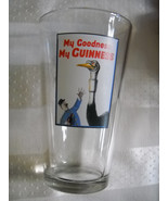 * Guinness Zoo Keeper &amp; Ostrich Golden Harp My Goodness Beer Glass - £13.37 GBP