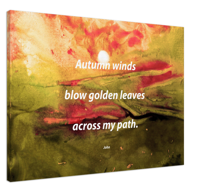 Primary image for Autumn by John - Abstract Art 28 x 40" Quality Stretched Canvas Word Art Print