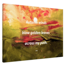 Autumn by John - Abstract Art 28 x 40&quot; Quality Stretched Canvas Word Art... - £93.87 GBP