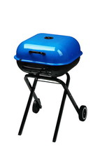 Americana Walk-A-Bout Portable Charcoal Grill in Blue-WL - £61.86 GBP