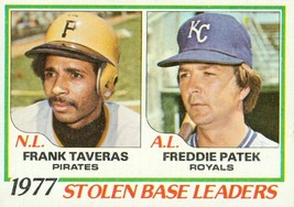 1978 Topps Stolen Base Leaders Frank Taveras  Freddie Patek 204 Pirates RoyalsEX - £0.78 GBP