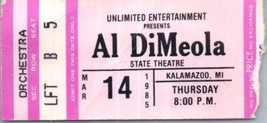 Vintage Al DiMeola Ticket Stub March 14 1985 Kalamazoo Michigan - £19.41 GBP