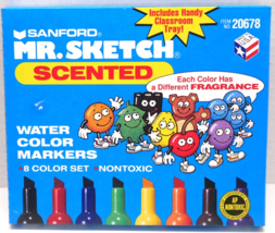 1995 NOS New Sanford Mr. Sketch Scented Water Color Markers 8 Color Set Vintage - £9.56 GBP