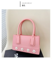  Designer Flower Jelly PVC Women&#39;s Handbag Simple candy color Crossbody Bag Rect - £55.25 GBP