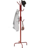 Simple Houseware Standing Coat And Hat Hanger Organizer Rack, 12 Hooks Red - $30.99