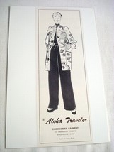 1950 Hawaii Ad Aloha Traveler Kamehameha Garment - $7.99